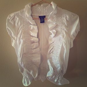 Short Sleeve Ruffle Cover Up